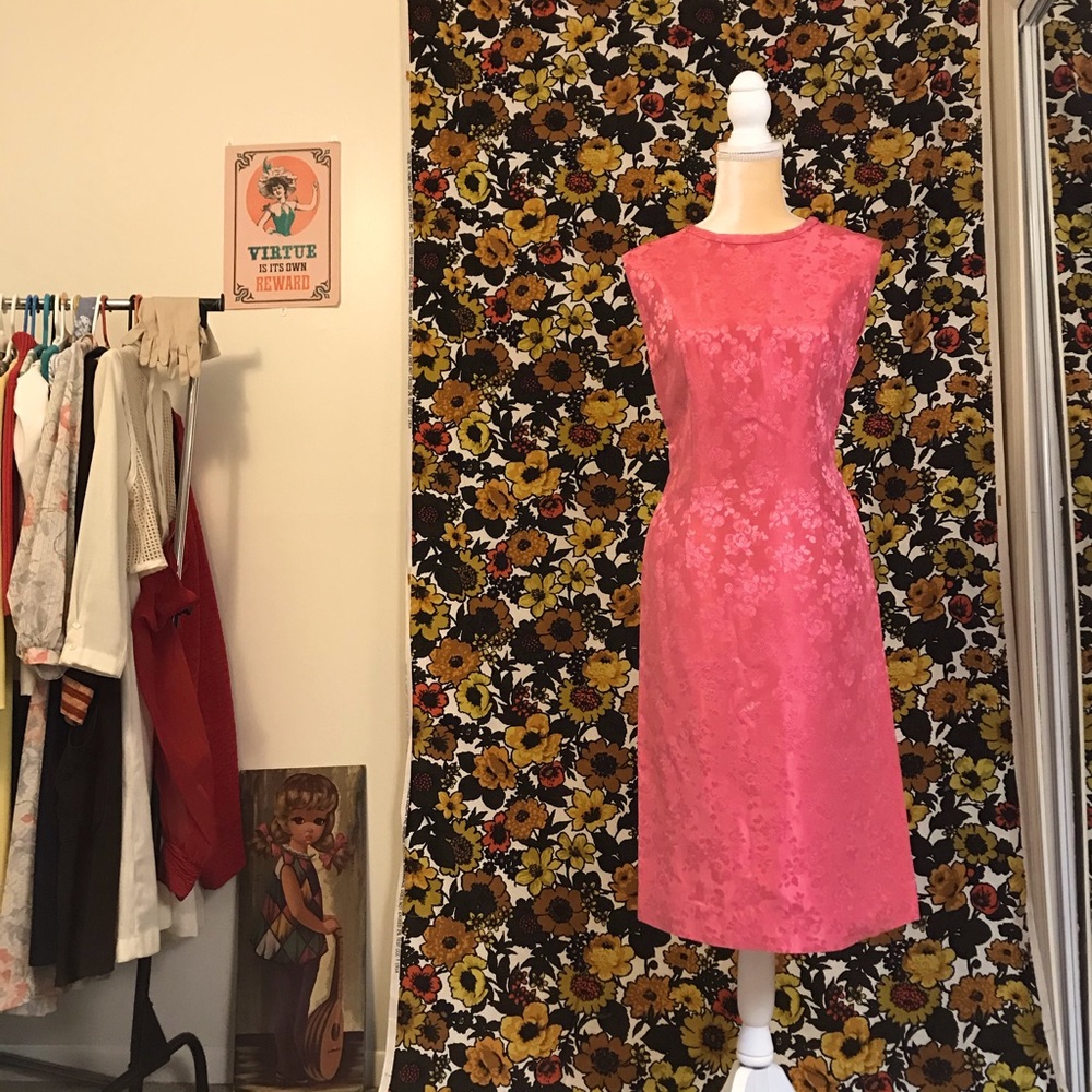 60s VTG “Jackie O” Sheath Dress and Jacket Set